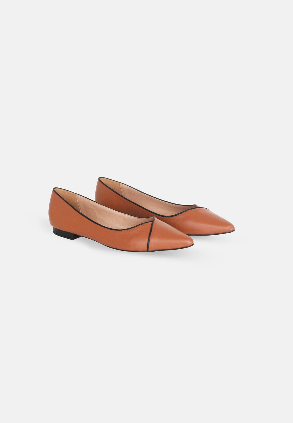 Ariri Brown Leather Ballerinas – Comfort Flat-1