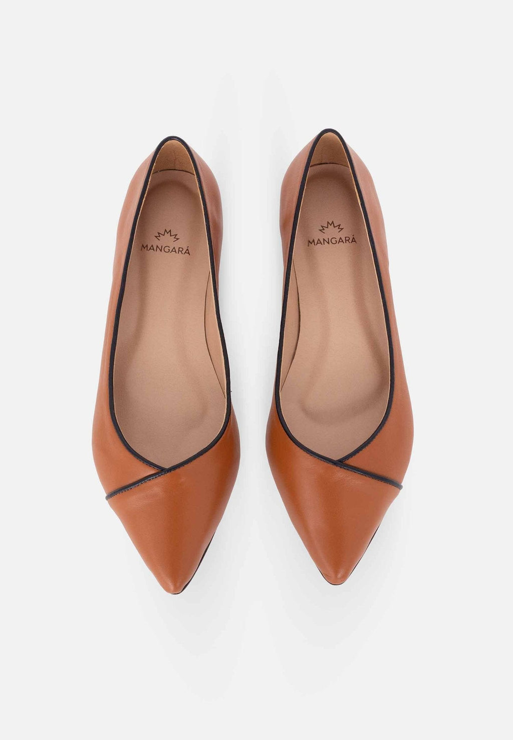 Ariri Brown Leather Ballerinas – Comfort Flat-2