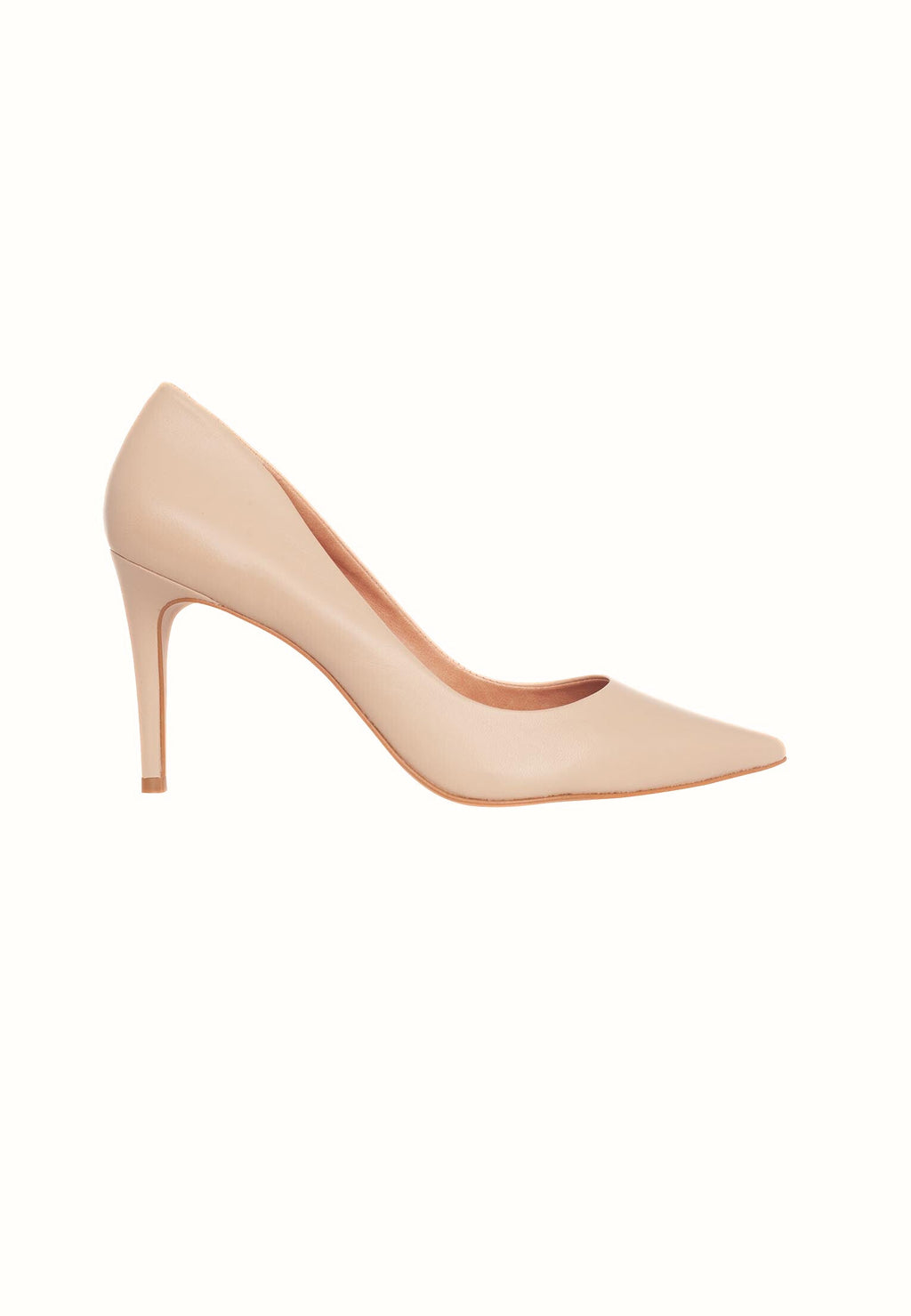 Beri Leather Stiletto Pumps – 8.7cm Beige-0
