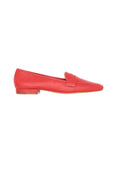 Cipó Red Leather Square-Toe Loafers – Flat-0