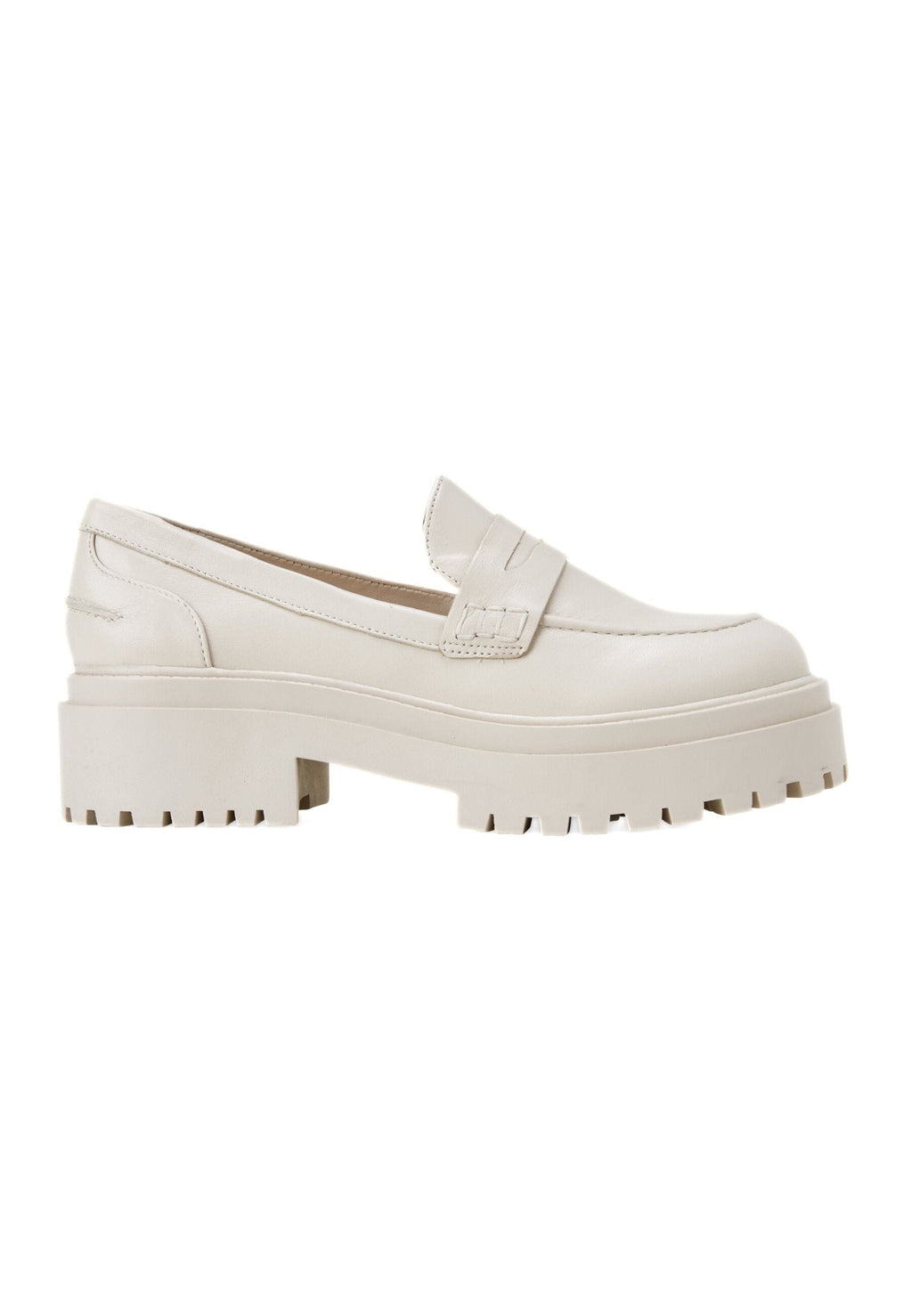 Carvalho Off-White Leather Loafers – Chunky 6cm Block Sole-0
