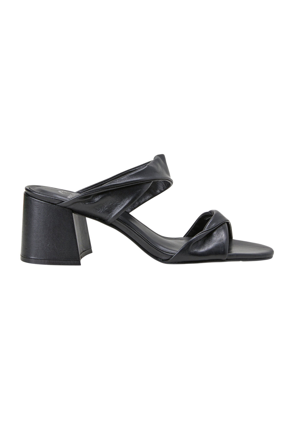 Xaxim Goat Black Leather Mules – 6.5cm Block Heel Slip-On-0