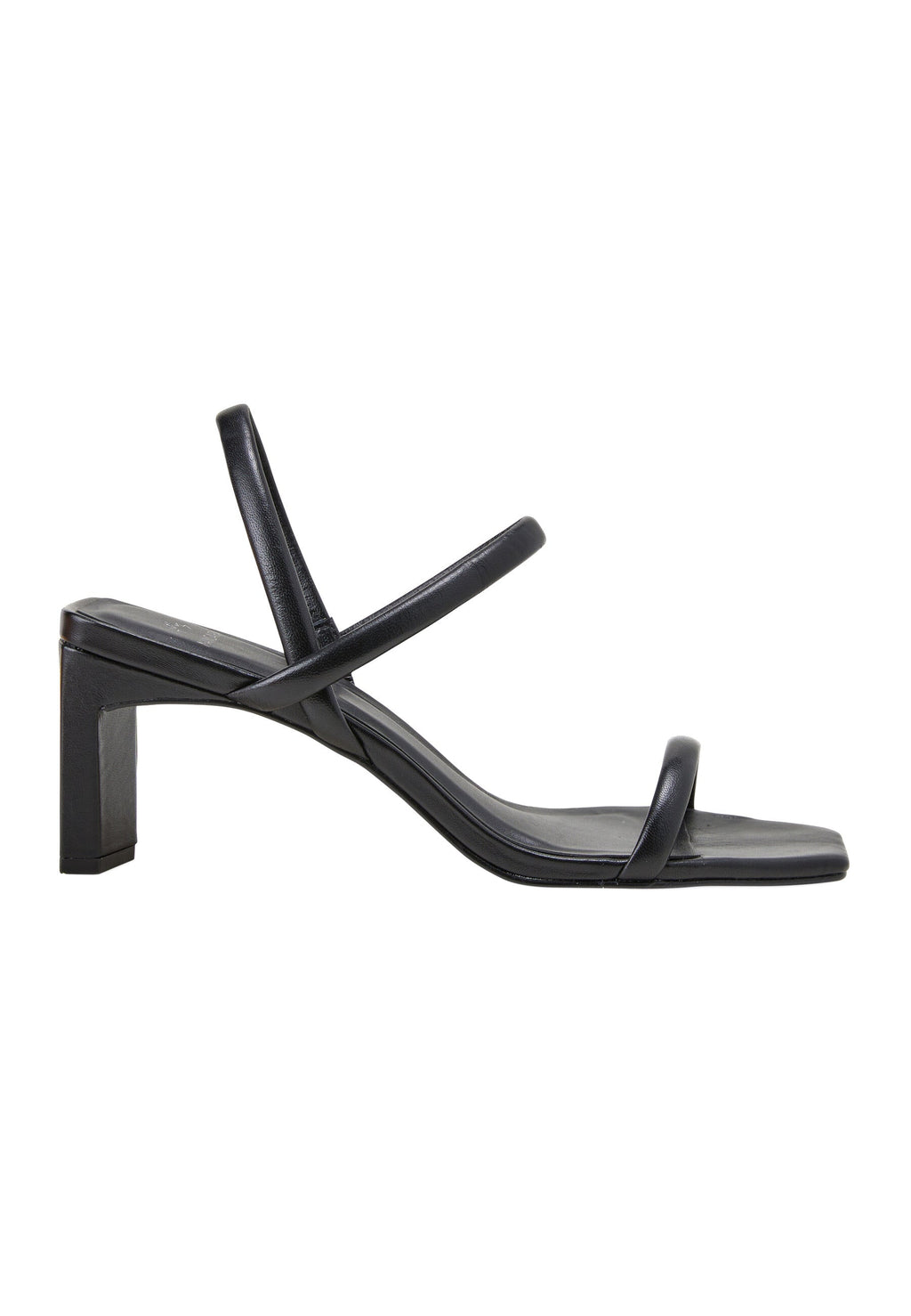 Palmito Goat Black Leather Sandals – 6.5cm Block Heel Open Toe-0