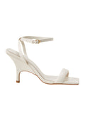 Cortiça Calf Off-White Leather Sandals – 9cm High Heel Ankle Strap-0