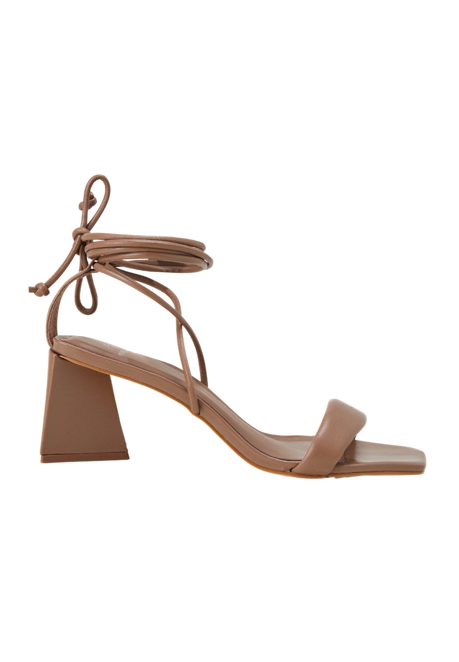 Caúna Calf Chocolat Leather Strappy Sandals – 6.5cm Block Heel-0
