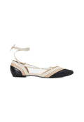 Cereja Beige Leather Tie-Up Flat Sandals-0