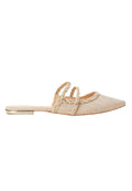 Amburana Textile Mules – Beige Sustainable Flat Slip-On-0