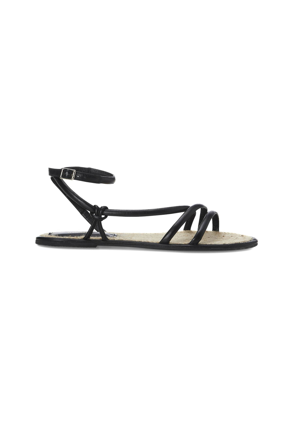Angico Black Leather Strappy Flat (Copy)-0