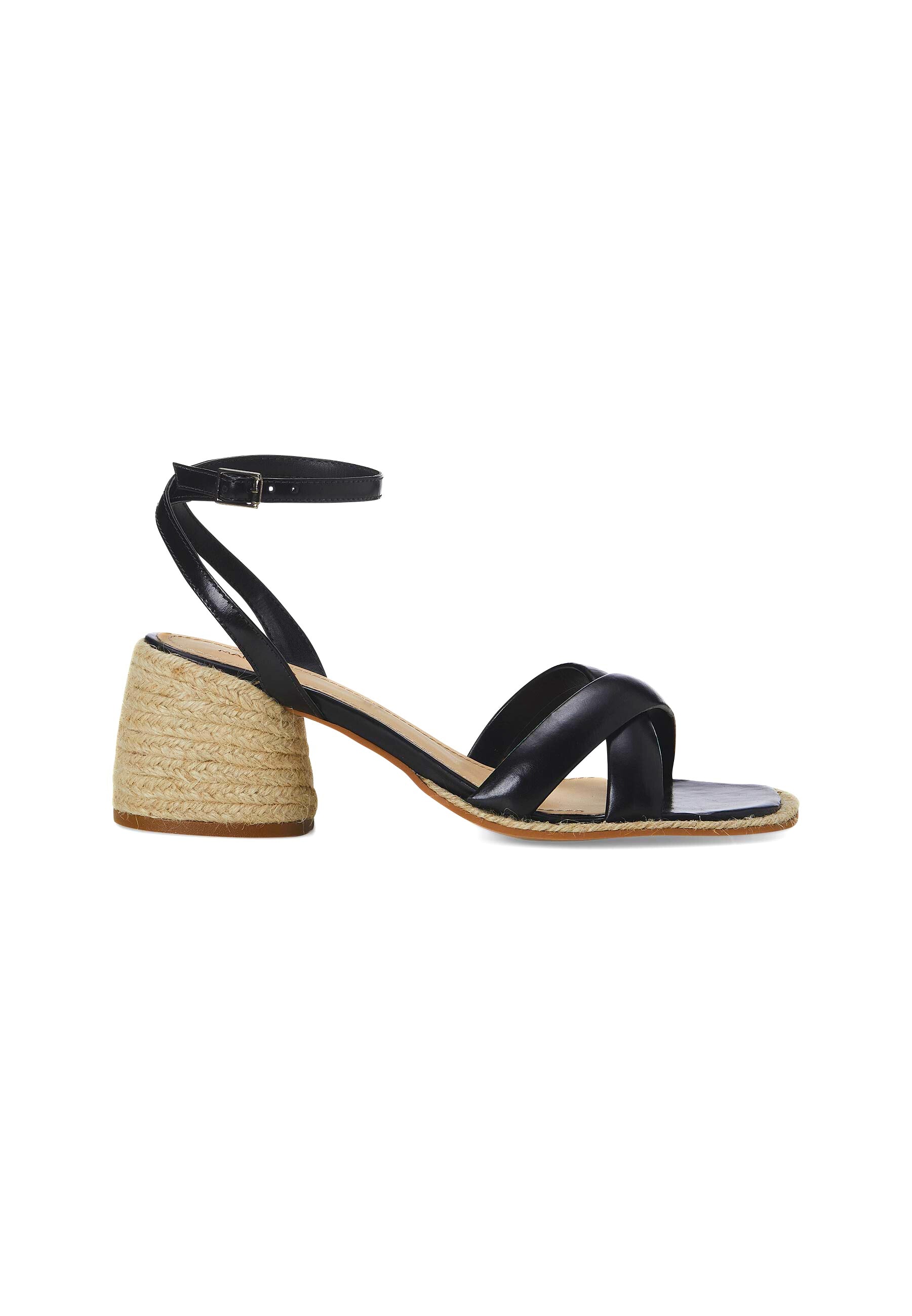 Marica Leather Sandals – 7cm Block Heel Black-0