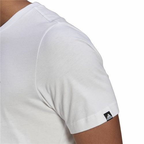 Adidas Brushstroke Logo Heren T-shirt - Wit