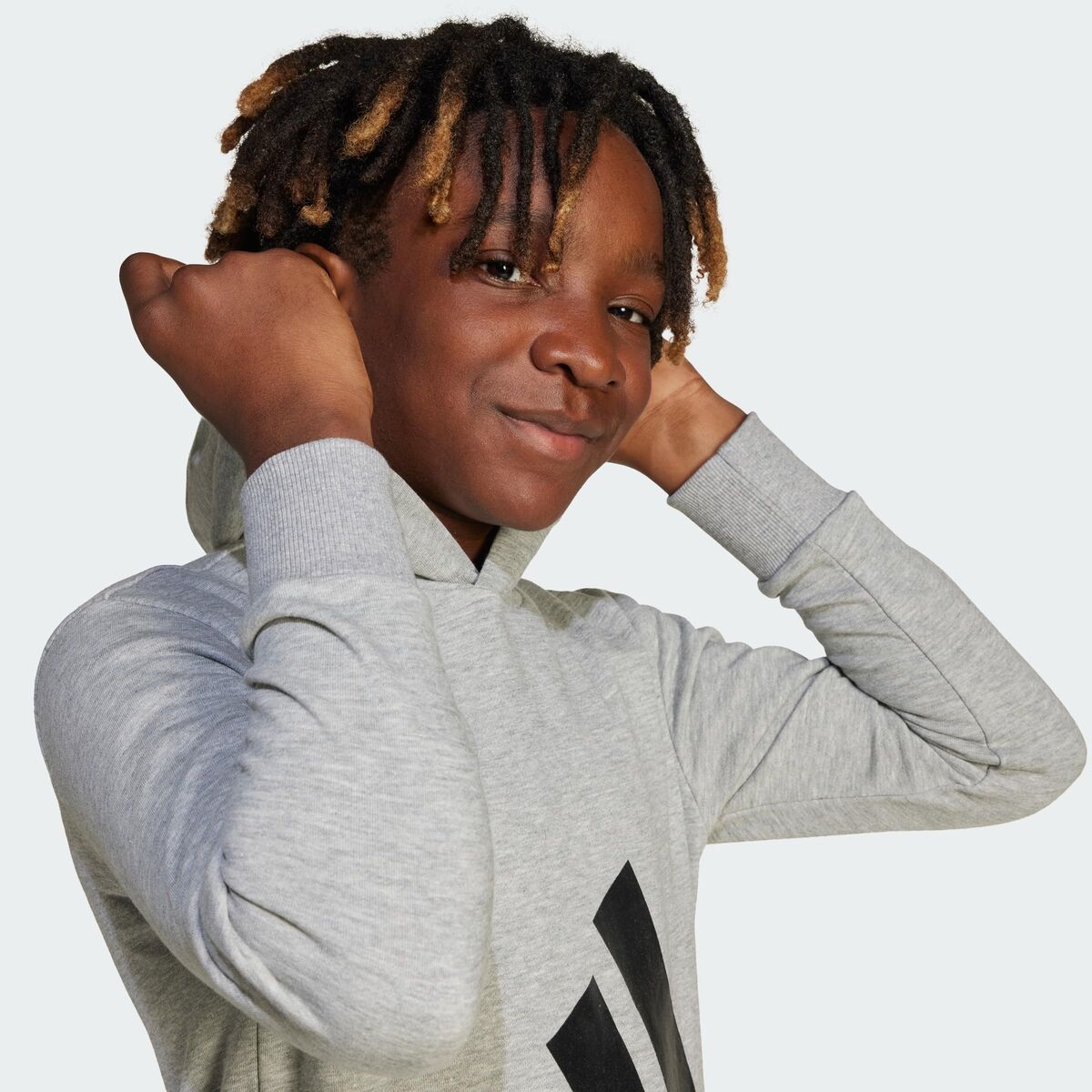 Adidas Big Logo Hoodie Meisjes - Lichtgrijs