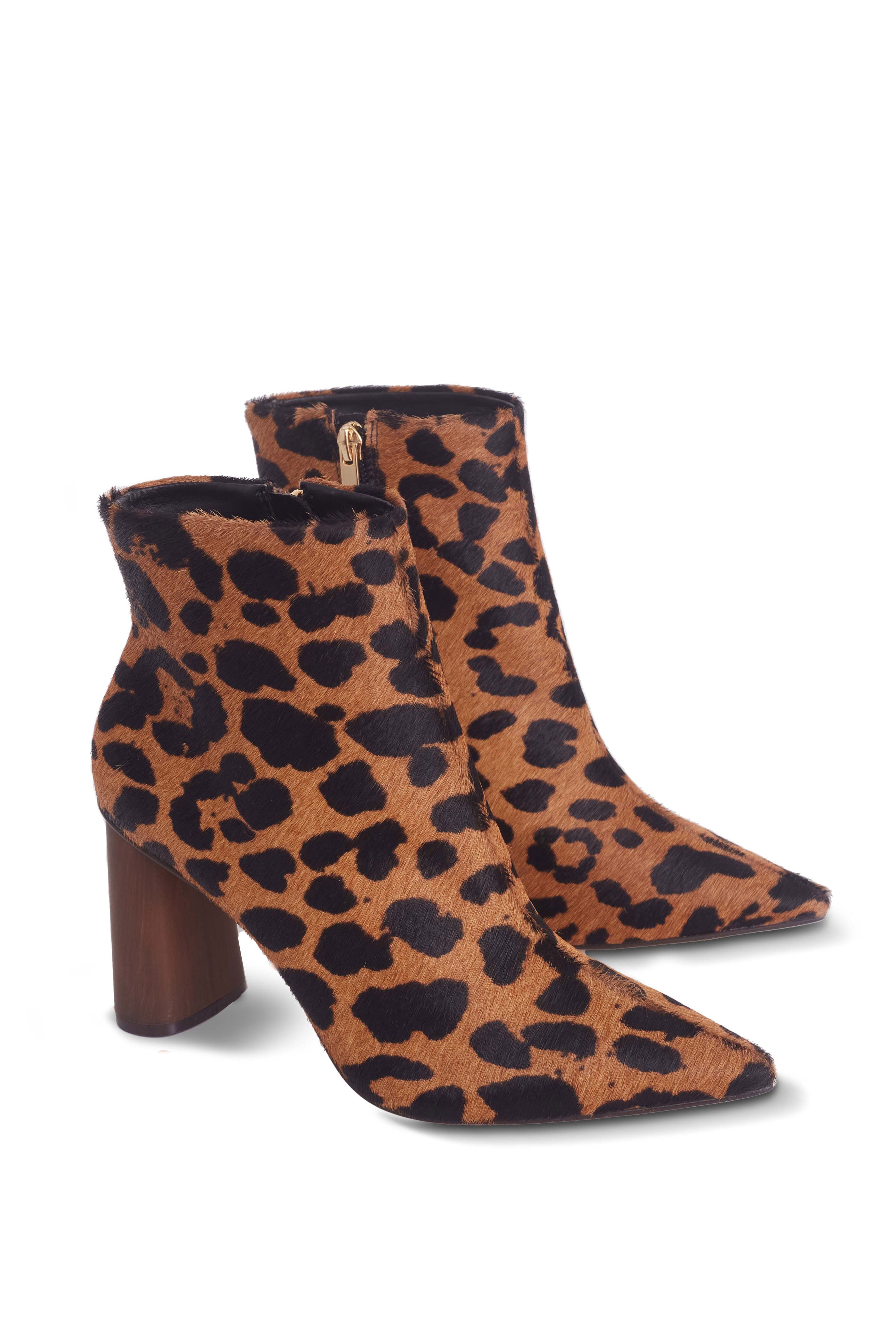 Sapucaia Animal Print Boots – 8.4cm Block Heel Ankle