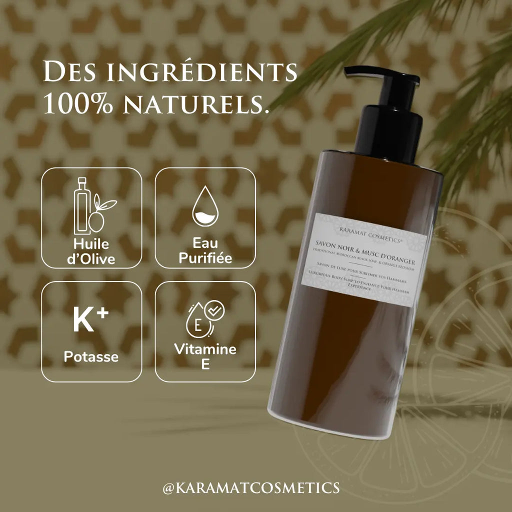 Savon Noir Au Fleur D’oranger 300ml-3