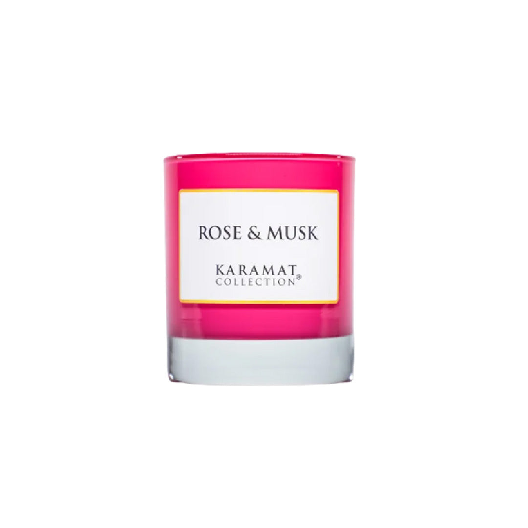 bougie parfumée Rose & Musk – Harmonie Florale-0