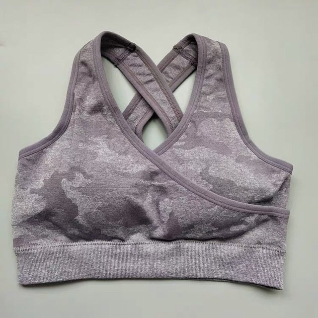 Camouflage Push Up Sports Bra Women Seamless Bras For Women Workout Fitness Bra Tops Sujetador Deportivo Mujer