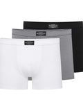 Henderson Heren Boxershorts Set - Wit/Zwart/Grijs