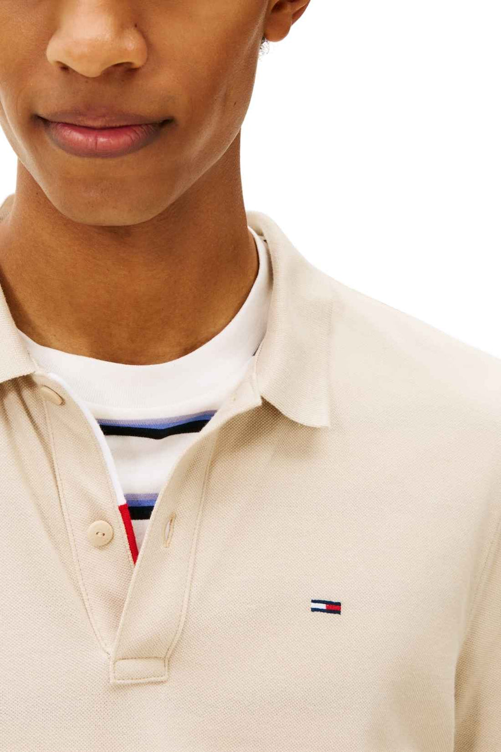 TOMMY JEANS - Men's slim piquet polo shirt  - Size XL-3