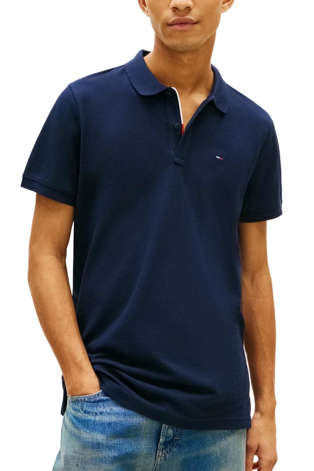 TOMMY JEANS - Men's slim piquet polo shirt  - Size XL-4