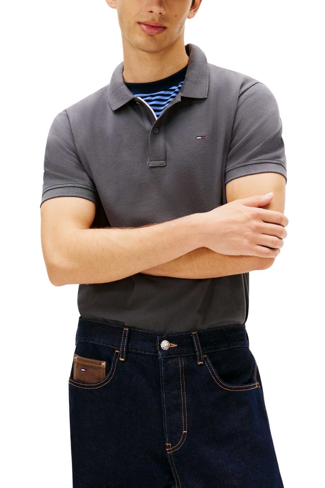 TOMMY JEANS - Men's slim piquet polo shirt  - Size XL-16