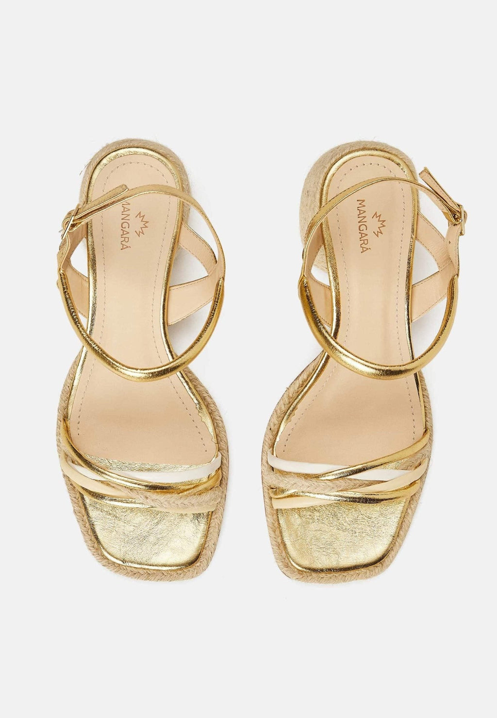 Albizia Leather Sandals – 7cm Natural Raffia Block Heel-1
