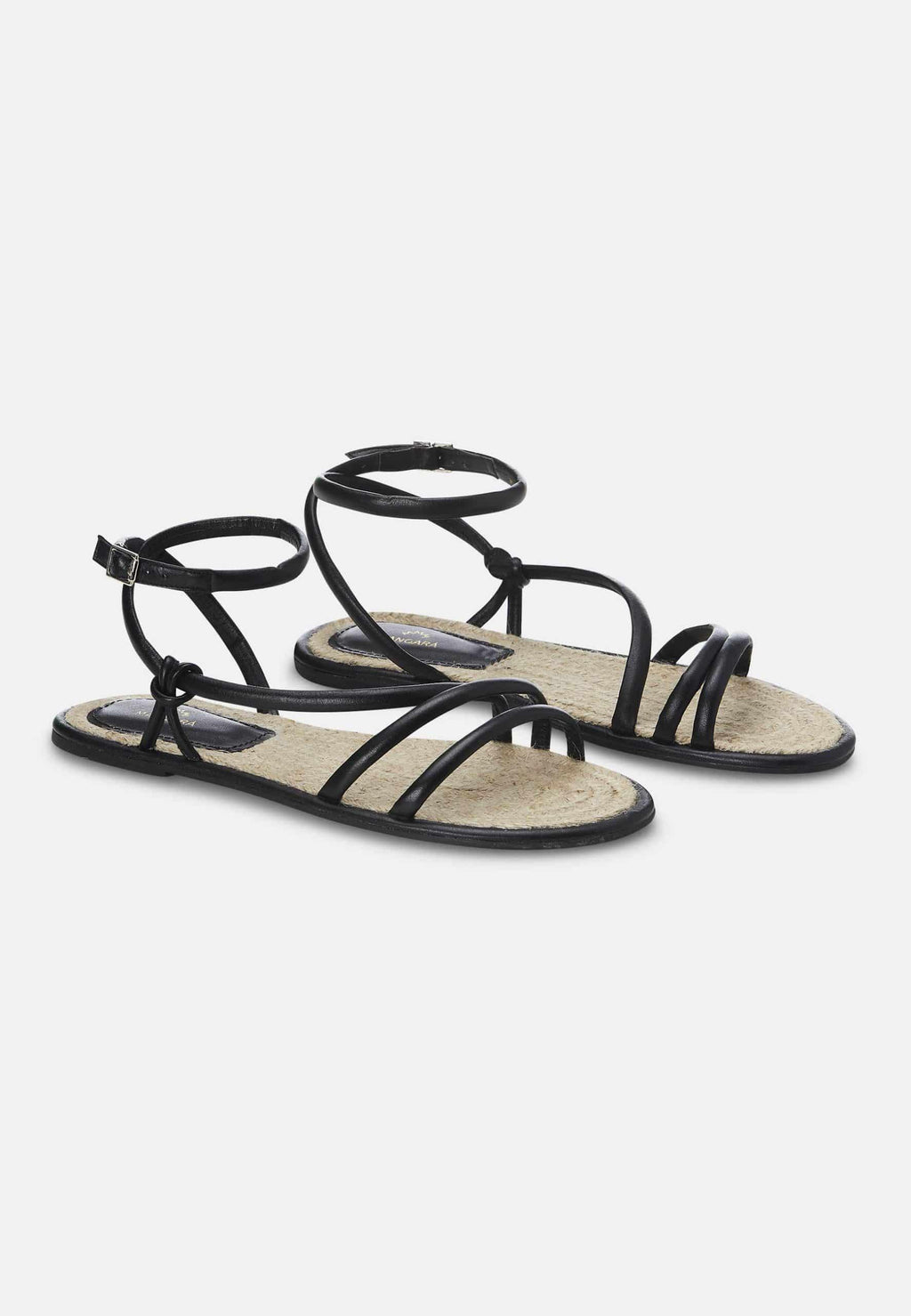 Angico Black Leather Strappy Flat (Copy)-2