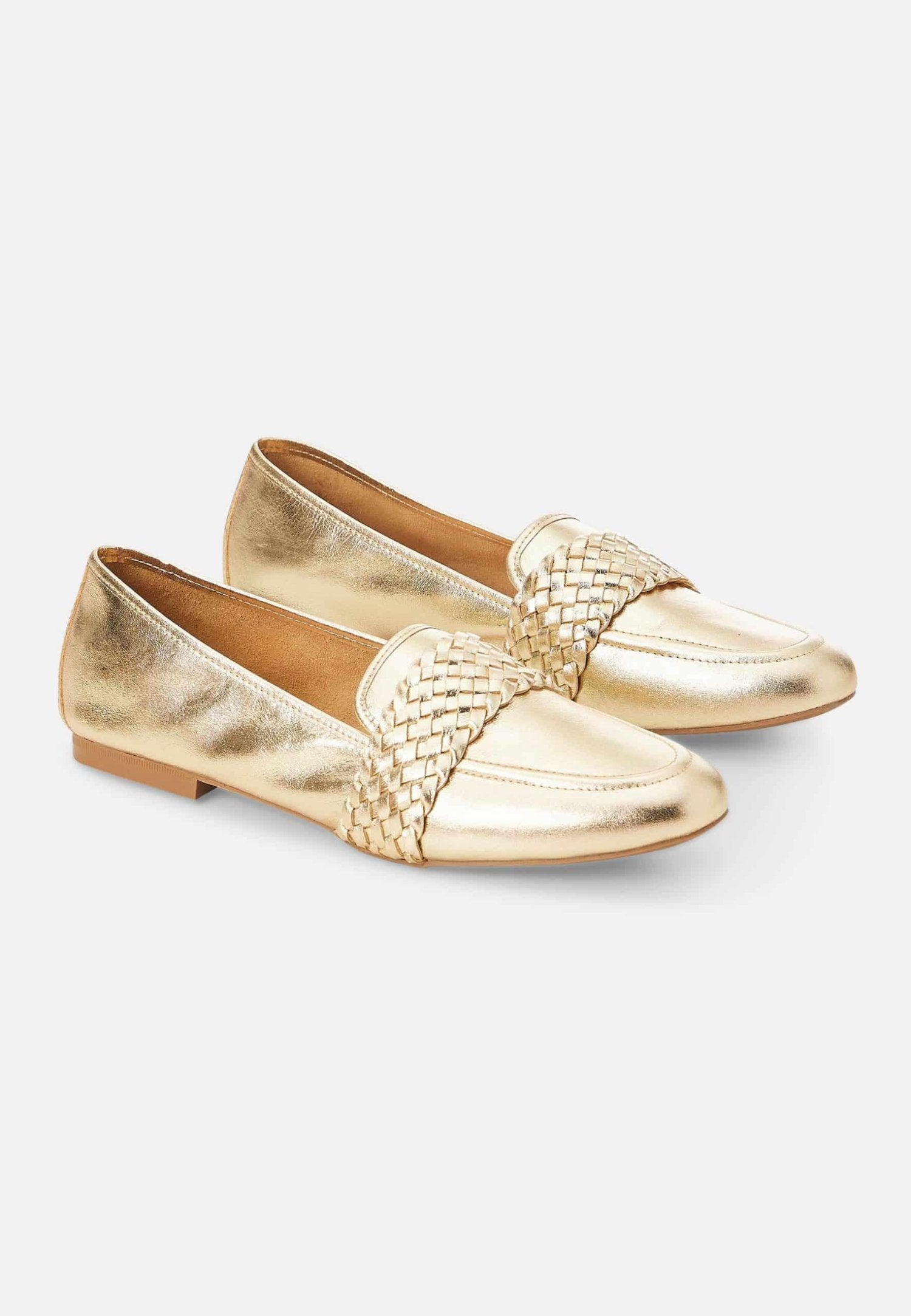 Baru Gold Leather Loafers – Flat Summer (Copy)-2