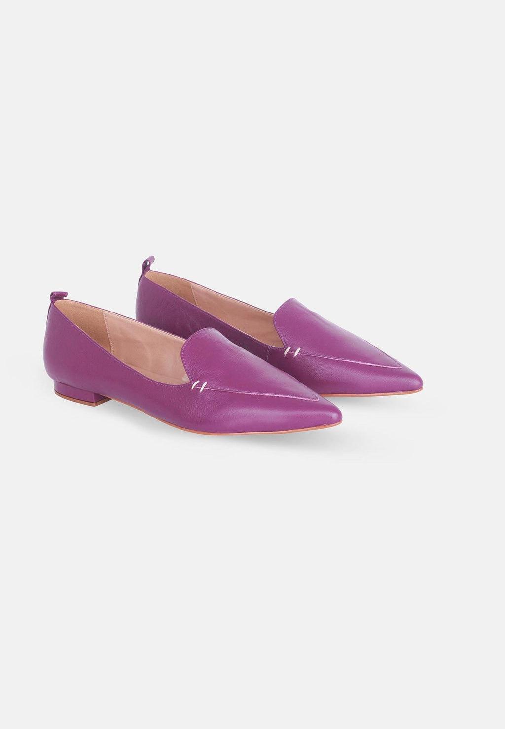 Butiá Purple Leather Ballerinas – Pointed-Toe Flat (Copy)-1