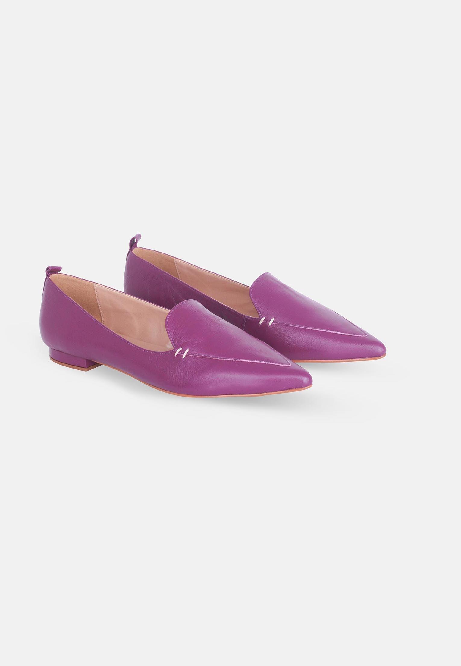 Butiá Purple Leather Ballerinas – Pointed-Toe Flat (Copy)-1