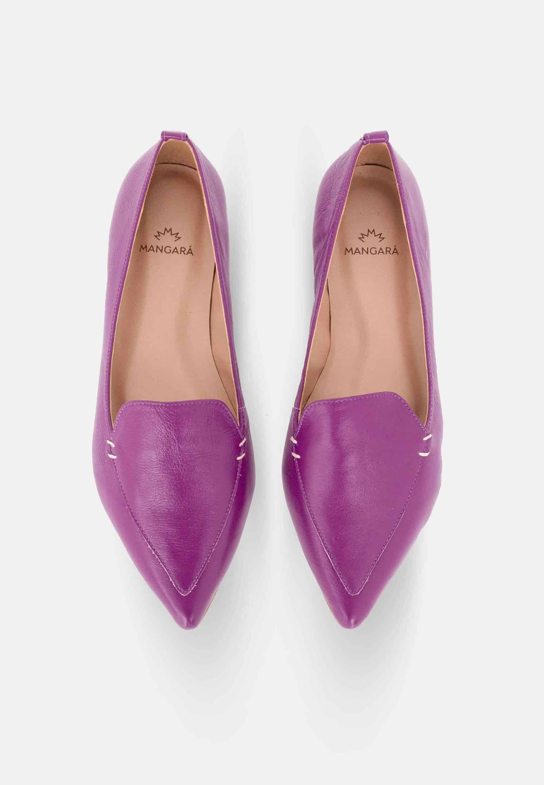Butiá Purple Leather Ballerinas – Pointed-Toe Flat (Copy)-2