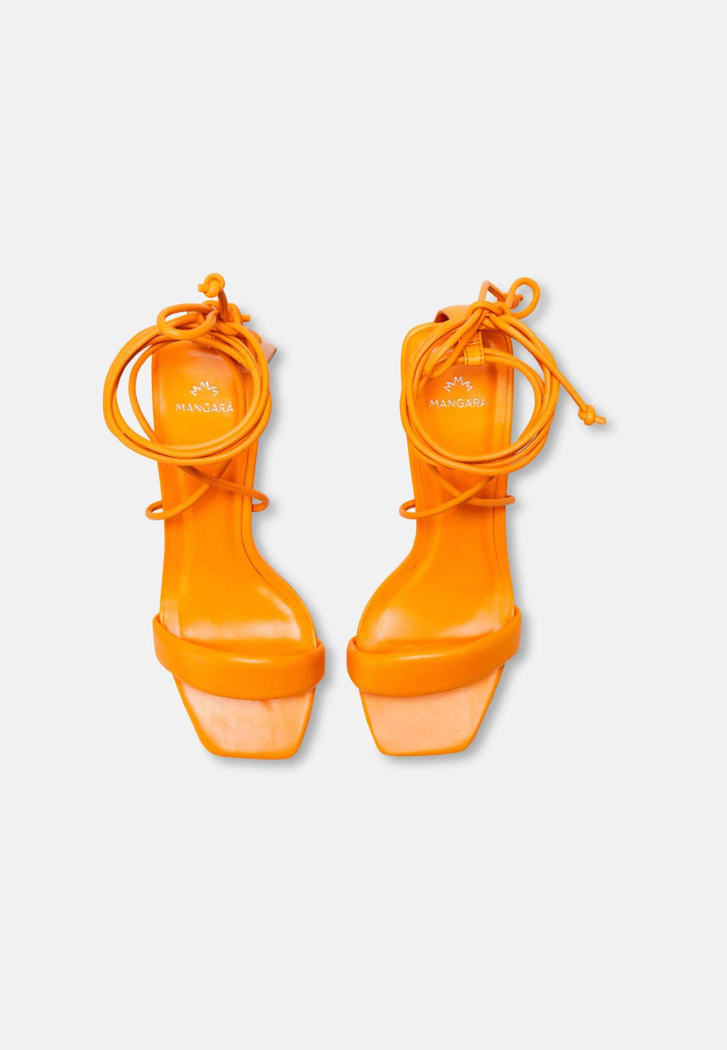 Caúna Calf Orange Leather Strappy Sandals – 6.5cm Block Heel-2