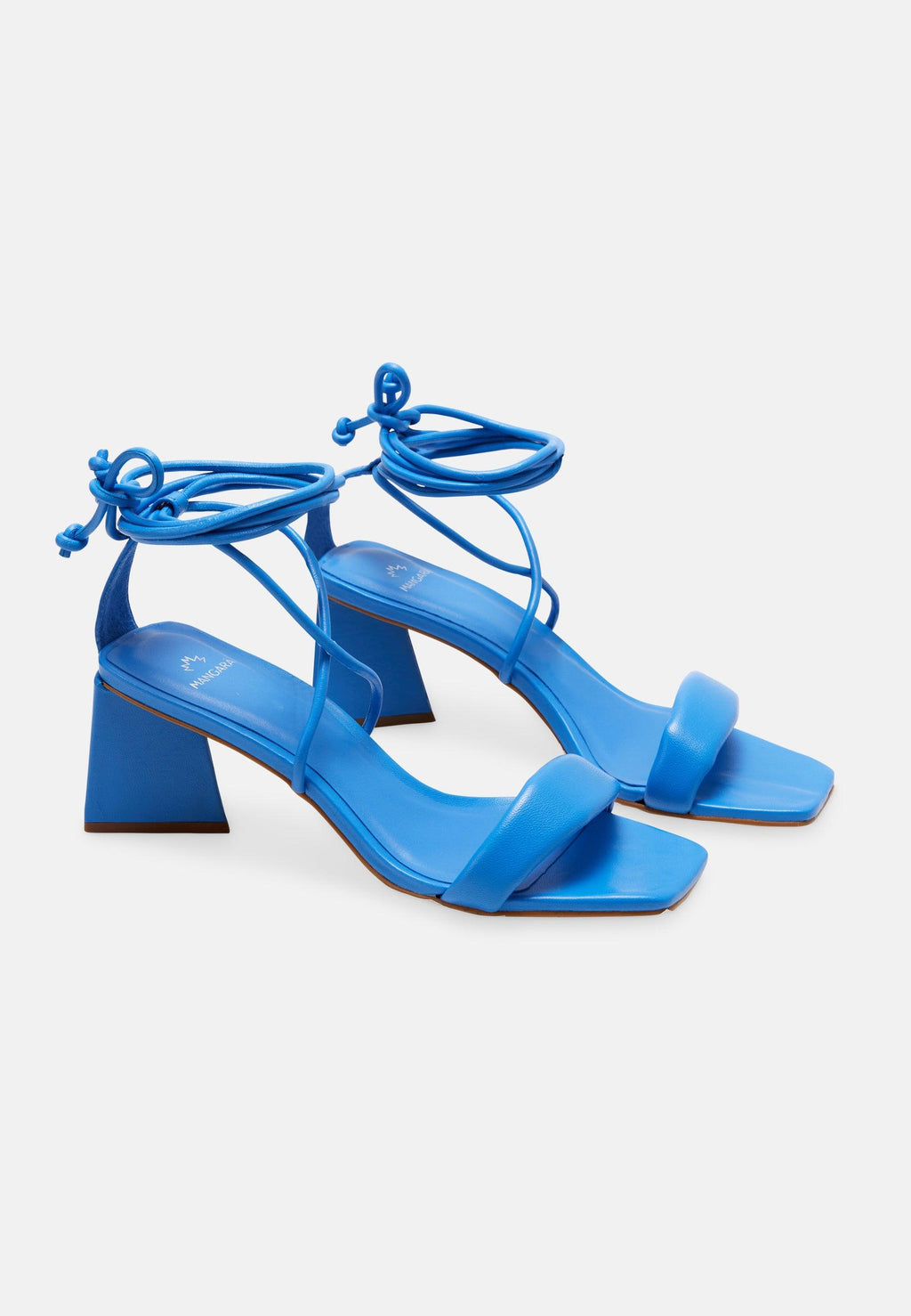 Caúna Calf Blue Leather Strappy Sandals – 6.5cm Block Heel-2