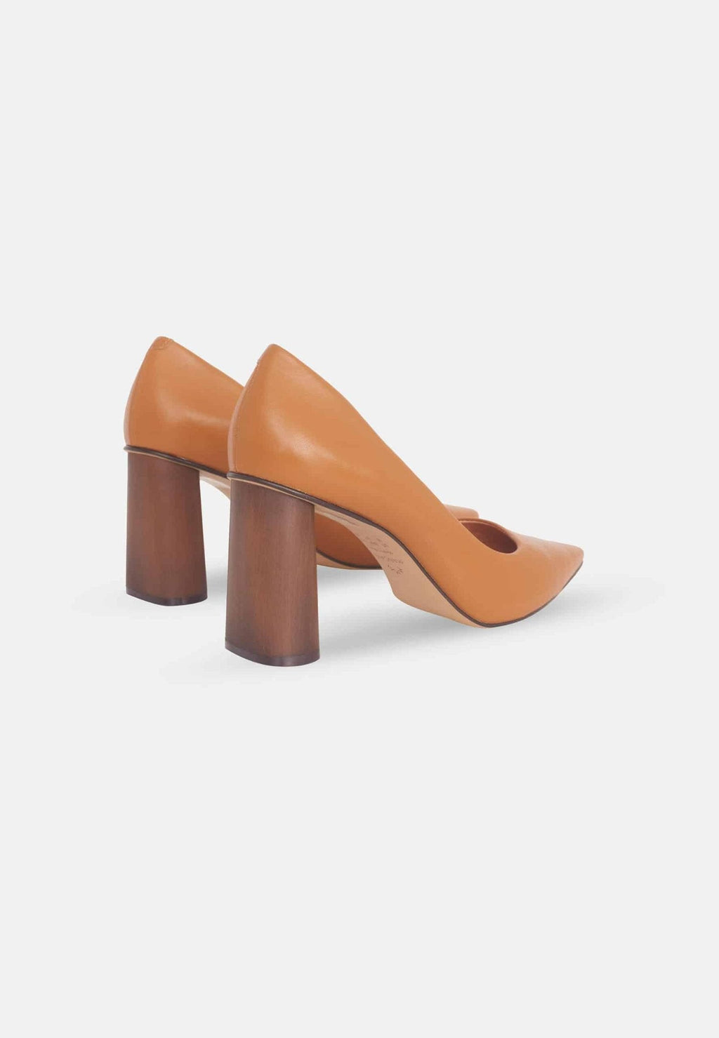 Plinia Leather Block Heel Pumps – 8.4cm Brown-1