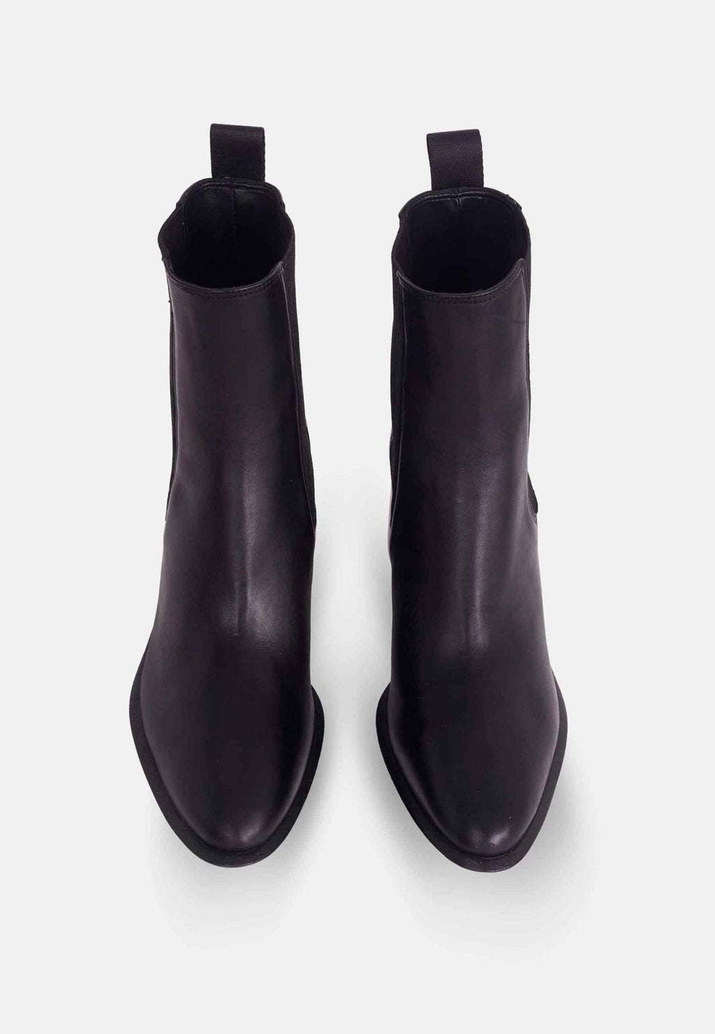 Canna Black Leather Chelsea Ankle Boots – 6.5cm Block Heel