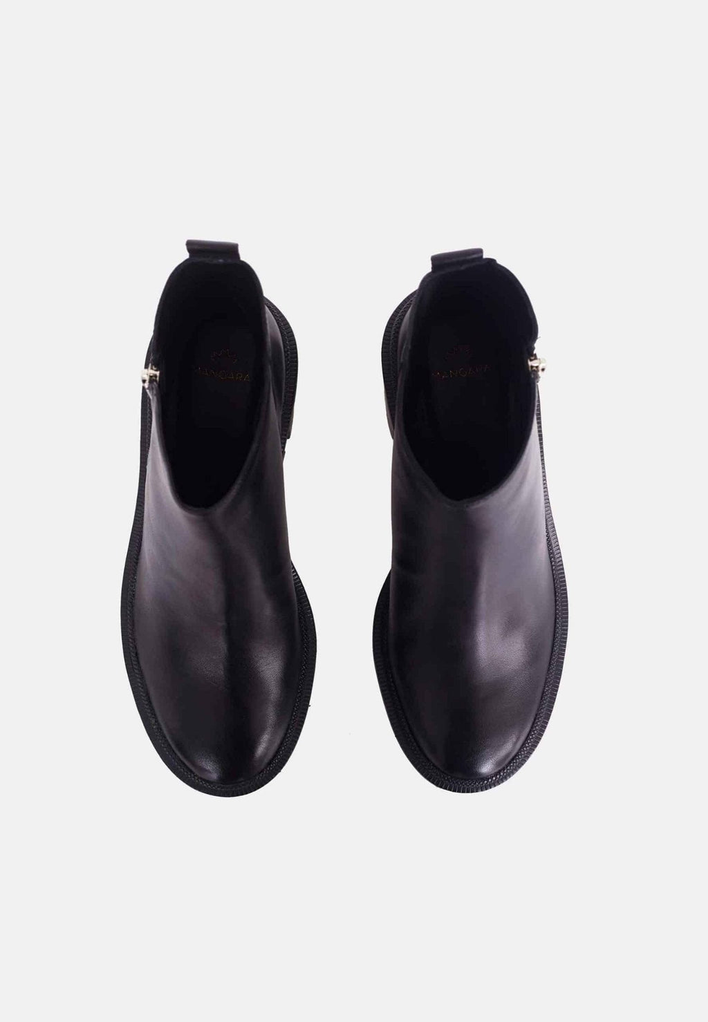 Sophora Goat Leather Ankle Boots – 9cm Round-Toe Block Heel-2