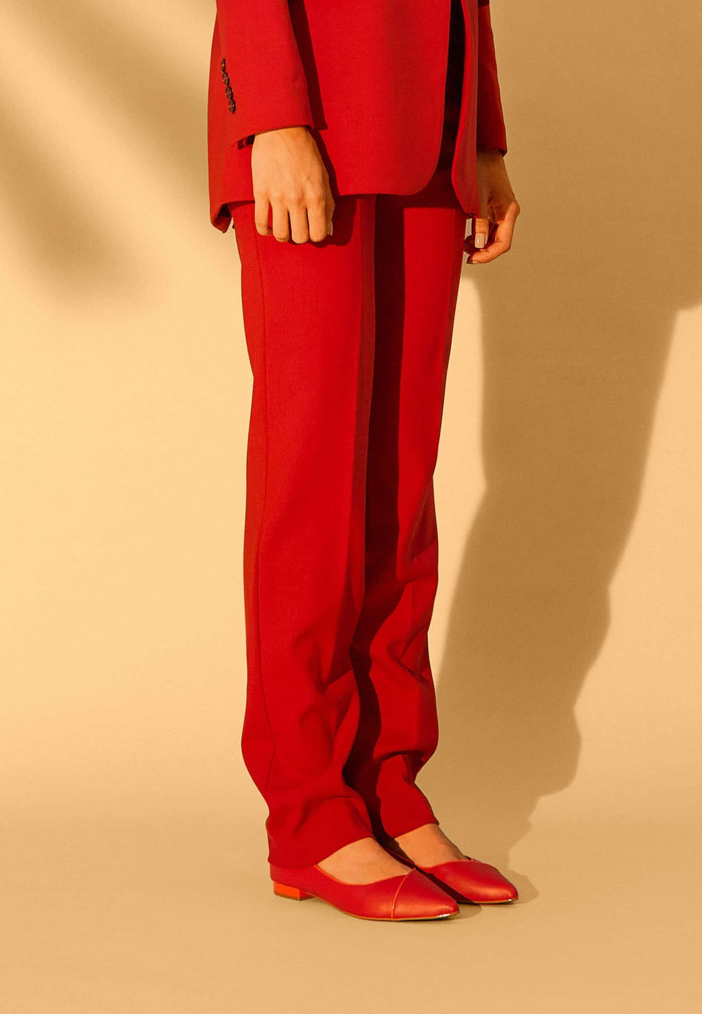Cipó Red Leather Square-Toe Loafers – Flat-3