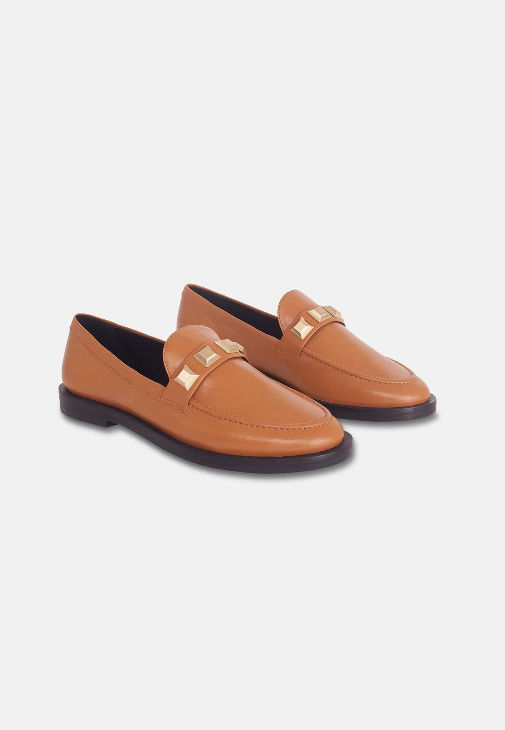 Caetê Calf Caramel Leather Loafers-1
