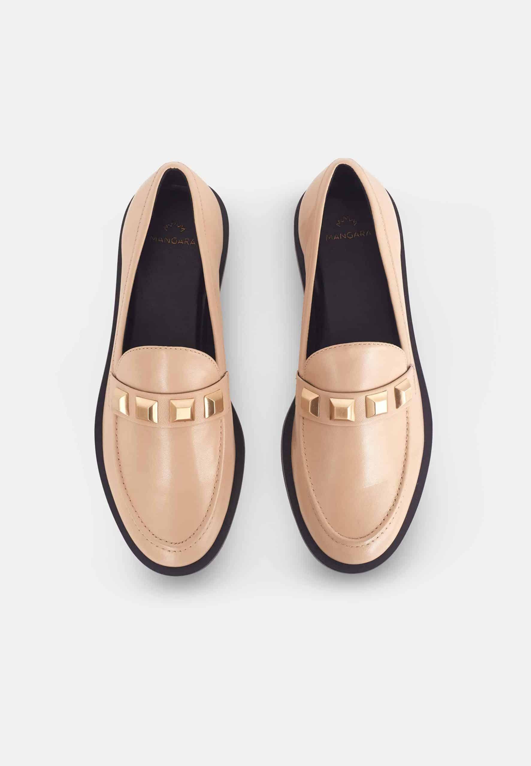 Caetê Calf Beige Leather Loafers-2