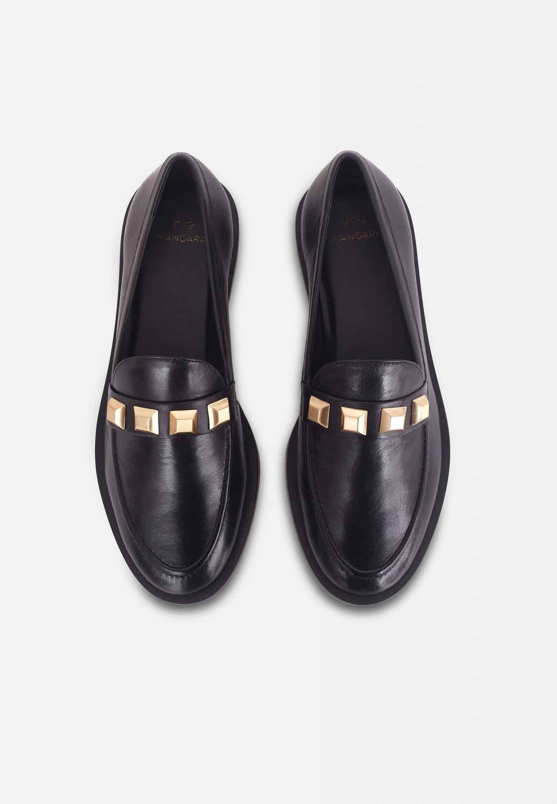 Caetê Black Beige Leather Loafers-2