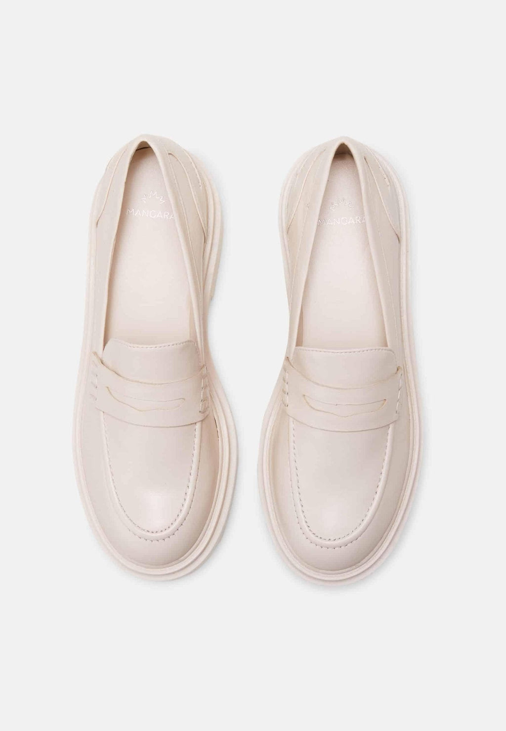 Carvalho Off-White Leather Loafers – Chunky 6cm Block Sole-2