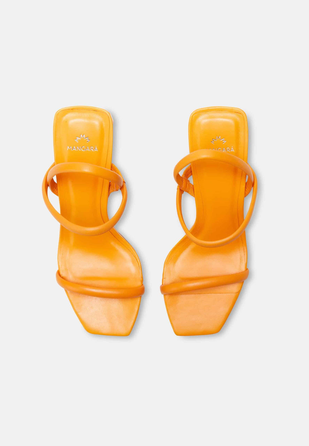 Palmito Goat Orange Leather Sandals – 6.5cm Block Heel Open Toe-2