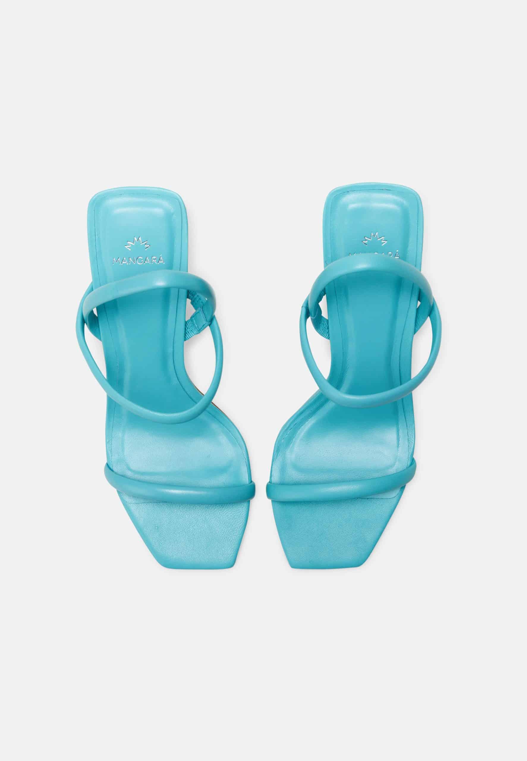 Palmito Goat Turquoise Leather Sandals – 6.5cm Block Heel Open Toe (Copy)-2