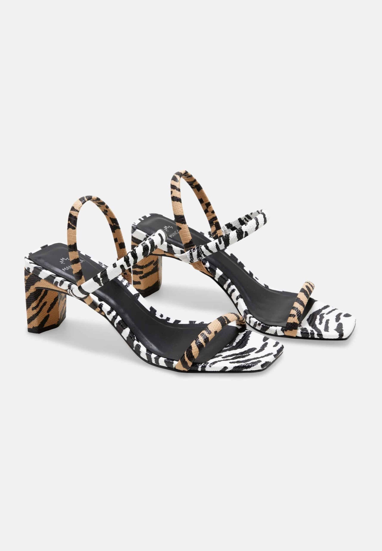 Palmito Animal Print Calf Leather Sandals – 6.5cm Block Heel-2