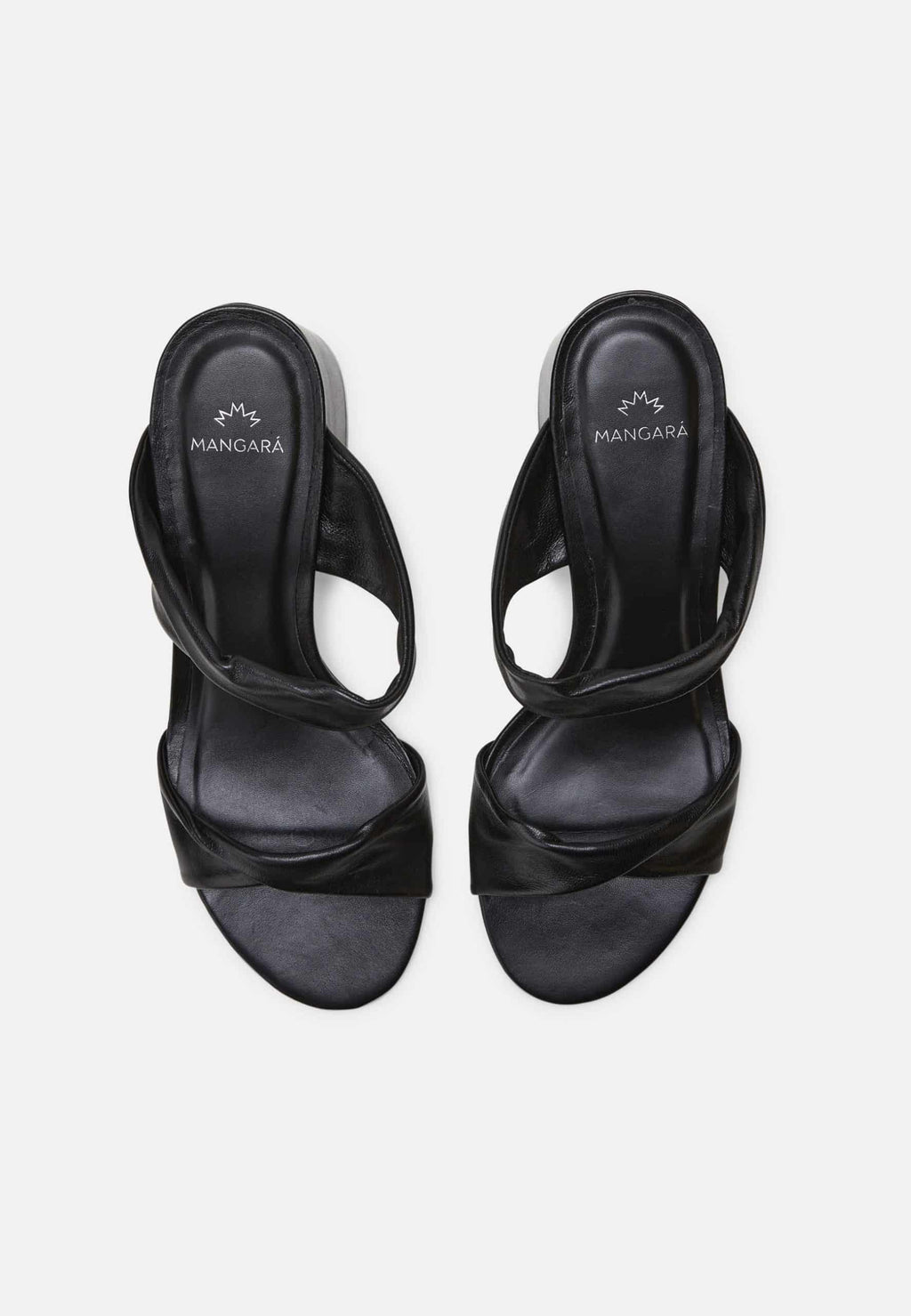 Xaxim Goat Black Leather Mules – 6.5cm Block Heel Slip-On-2