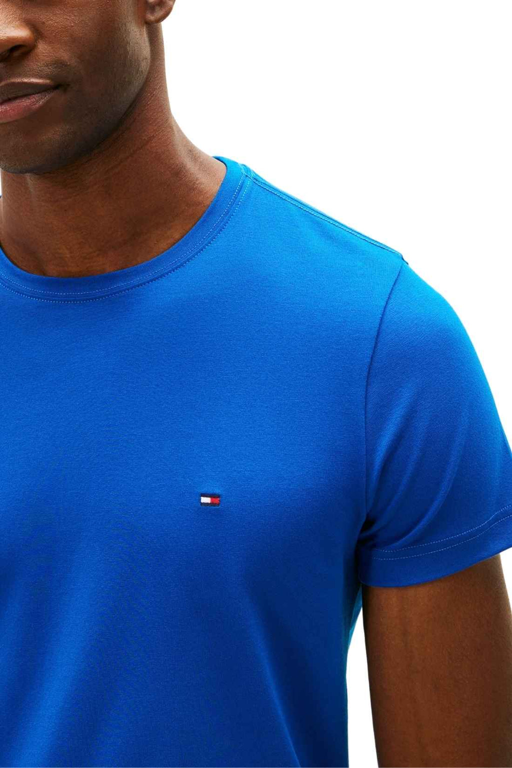 TOMMY HILFIGER - Men's stretch slim T-shirt with logo - Size XL-3