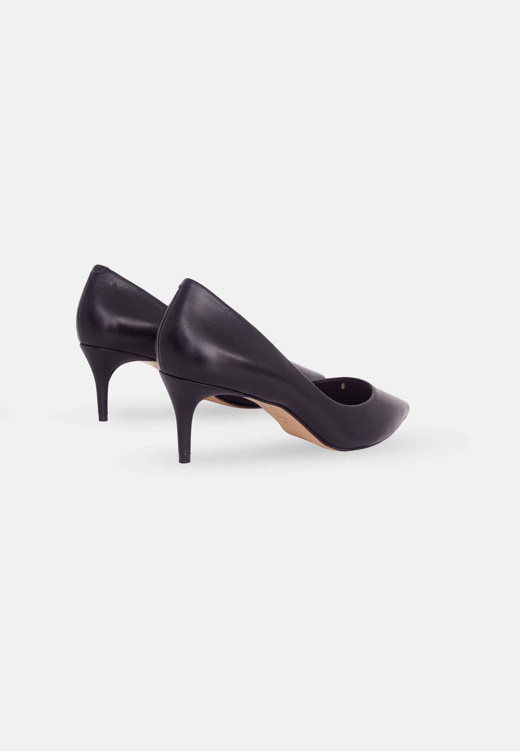 Tenate Black Leather Pumps – 6cm Medium Block Heel-2