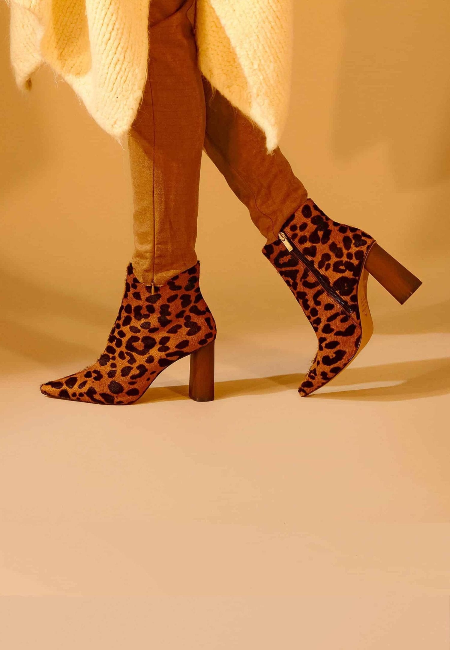 Sapucaia Animal Print Boots – 8.4cm Block Heel Ankle